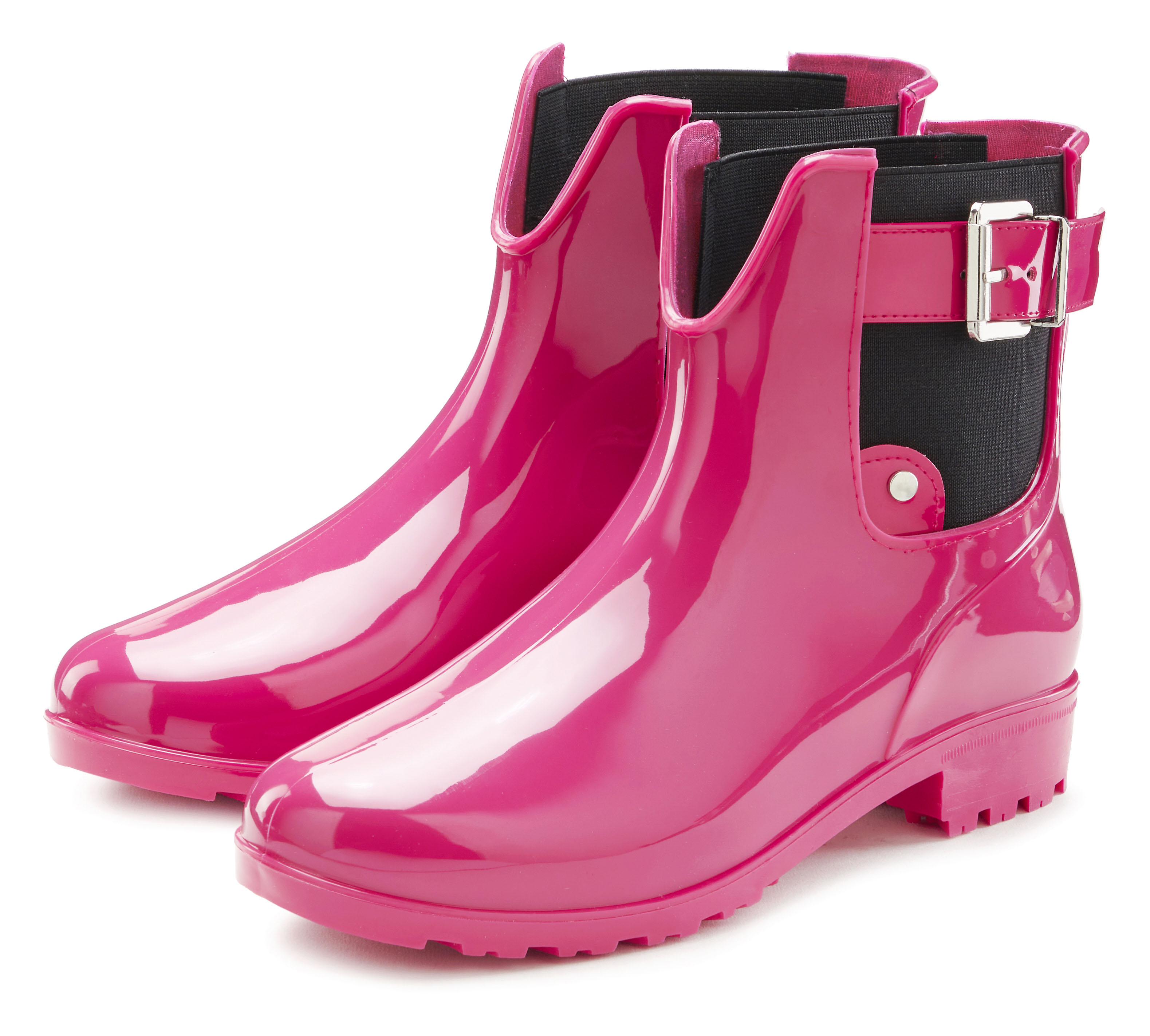 Gummistiefelette VIVANCE, Damen, Gr. 38, pink, Obermaterial: 100% PVC. Decksohle: 100% Textilmaterial. Futter: 100% Textilmaterial. Laufsohle: 100% Synthetik, glänzend, unifarben, Schuhe Chelseaboots Gummiboots Schlupfboots, Gummistiefel im...