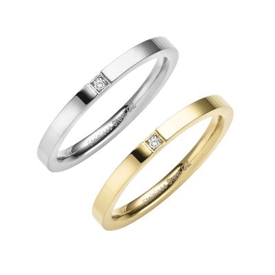 Fingerring ZEEME "Edelstahl 2tlg. Set mit weißem Zirkonia-Stein" Gr. 16, bunt (mehrfarbig, weiß), Fingerringe, Damen, 016 (50,5), Edelstahl Image
