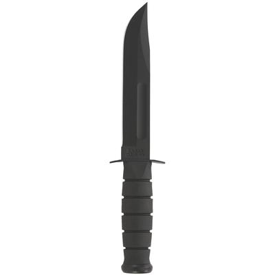 KA-BAR 7" Blade Full-Size Straight Edge Utility Knife w/Sheath, Black
