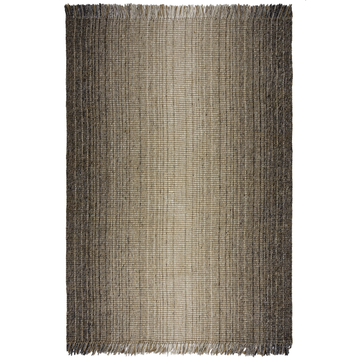 Luxus Handgewebter Teppich - Jute & Wolle Mix - `Weaver`. Farbe: Grau, 200x290 cm | Kadima Design Image