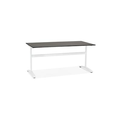 Kadima Design Computertisch robust | 160 x 80 cm | T-Fuß Metallgestell Homeoffice-tauglich | Schwarz | Arbeitstisch Image