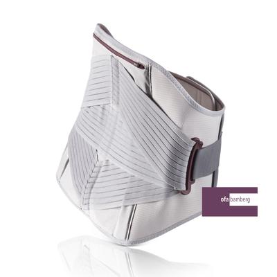 Push MED Lumbalbandage Gr.6 grau/aubergine 1 St Bandage(s) Image