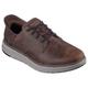 Slip-On Sneaker SKECHERS "ORELL-YATES", Herren, Gr. 43, braun (dunkelbraun), Leder, Lederimitat, casual, Schuhe, Slipper, Sneaker, Freizeitschuh mit Slip-Ins Technologie