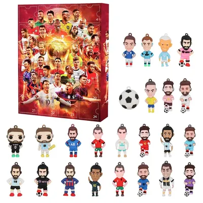 2025 Countdown Calendar Soccer Kit 24 Days Building Advent Calendars Party Favors Sports Xmas