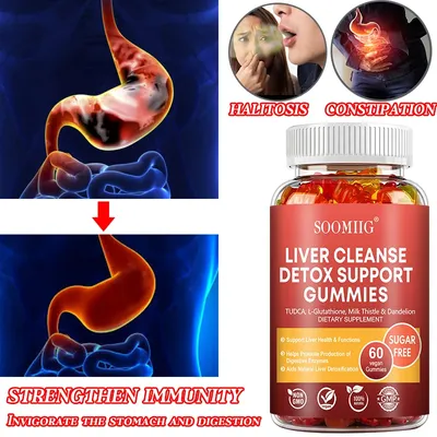 SOOMIIG Liver Cleanse Detox Gummies + Liver Nutrients with Milk Thistle Extract To Help Cleanse,