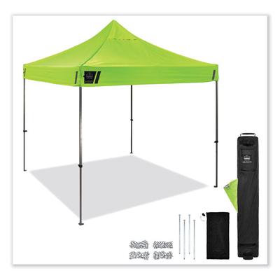 ergodyne Shax 6000 Heavy-Duty Pop-Up Tent, Single Skin, 10 ft x 10 ft, Polyester/Steel, Lime, Ships in 1-3 Business Days (EGO12900) Each ergodyne® Tar