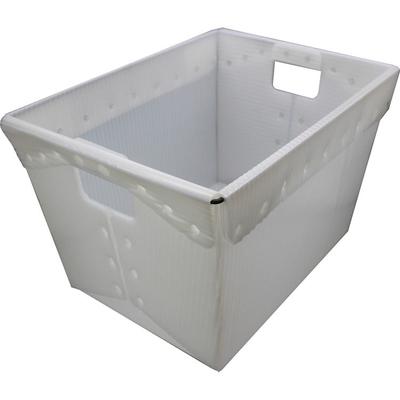 Flipside Translucent Plastic Storage Postal Tote - 13.3" x 11.6" Depth x 18.3", - 2 / Pack (FLP40101) Pack of 2 Storage Tub