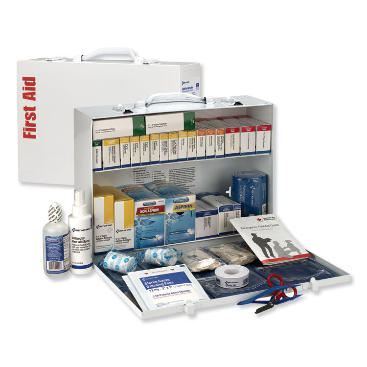 First Aid Only ANSI 2015 Class B+ Type I and II Industrial First Aid Kit for 75 People, 446 Pieces, Metal Case (FAO90573) Each First Aid Only™ First A