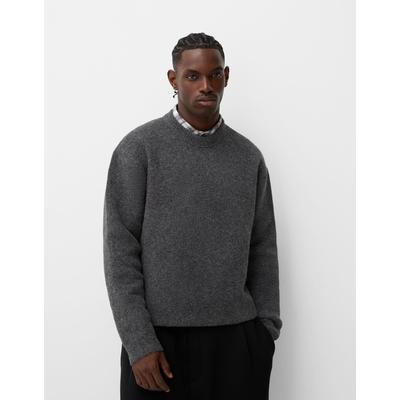 Bershka Cropped Jumper Men L Dark Grey