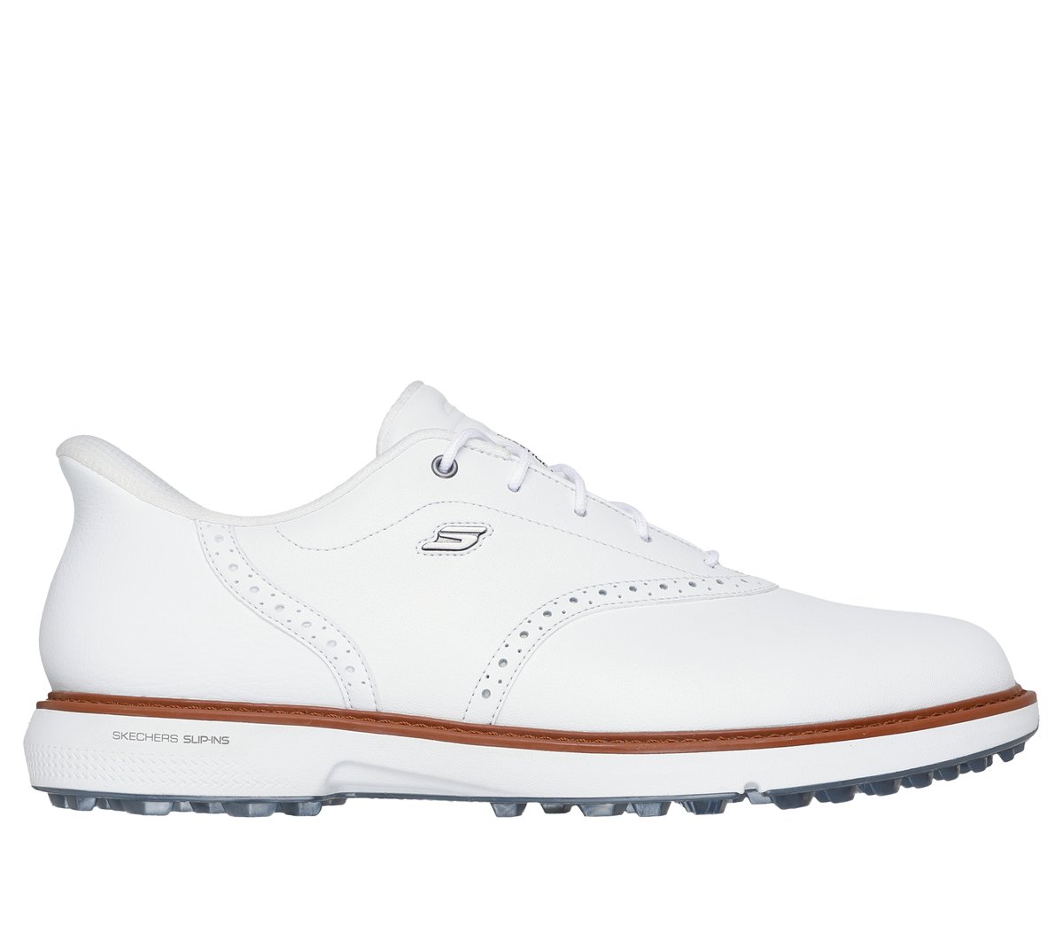 Skechers Men's Slip-ins Waterproof: GO GOLF Prestige SL Shoes | Size 9.5 | White | Leather/Synthetic/Textile | Arch Fit