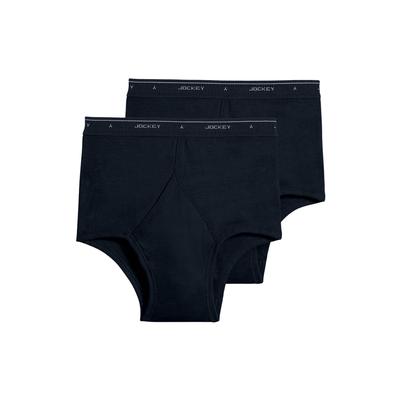Men’s Big & Tall Classic Brief 2-Pack by Jockey in Black (Size 64)
