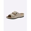 Pantolette FRANKEN-SCHUHE, Damen, Gr. 36, beige (sand), Lederimitat, sportlich, Schuhe