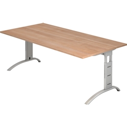 Hammerbacher Schreibtisch 200x100cm höhenverstellbar bis 85cm Nussbaum Image