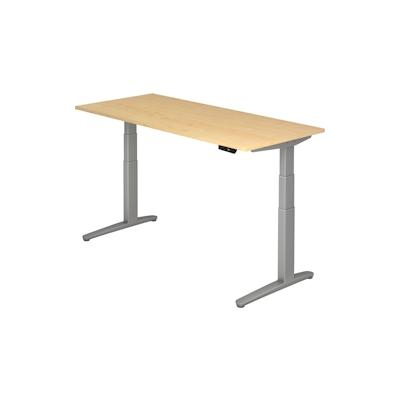 Hammerbacher Sitz-Steh-Schreibtisch elektrisch 180x80cm Ahorn/silber