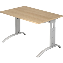 Hammerbacher Schreibtisch 120x80cm höhenverstellbar bis 85cm Eiche Image
