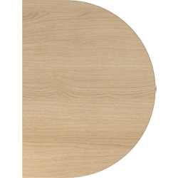 Hammerbacher Anbautisch mit Fuß/Konsole doppelt 60x80cm Eiche/Weiß Image