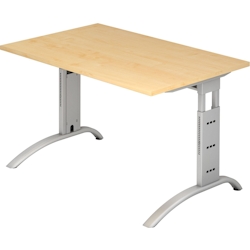 Hammerbacher Schreibtisch 120x80cm höhenverstellbar bis 85cm Ahorn Image
