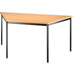 Hammerbacher Besprechungstisch 1600x690mm buche/schwarz trapezförmig Image