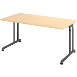 Hammerbacher Schreibtisch C-Fuß 160x80cm Ahorn/Graphit Image
