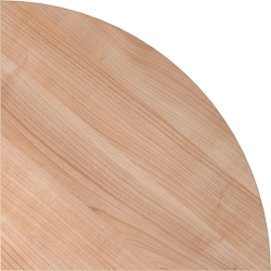 Hammerbacher Verkettungsplatte Viertelkreis + Konsole 80x80cm Nussb/Weiß Image