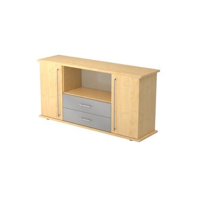 Hammerbacher Sideboard SB 2OH 2 Schübe BxTxH 166,1x44,8x84cm Griff RE Ahorn/Ahorn Image