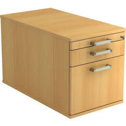 Hammerbacher Rollcontainer 80cm 1 Schub 1 Hängeregistratur Schloss Chromgriff Buche Image