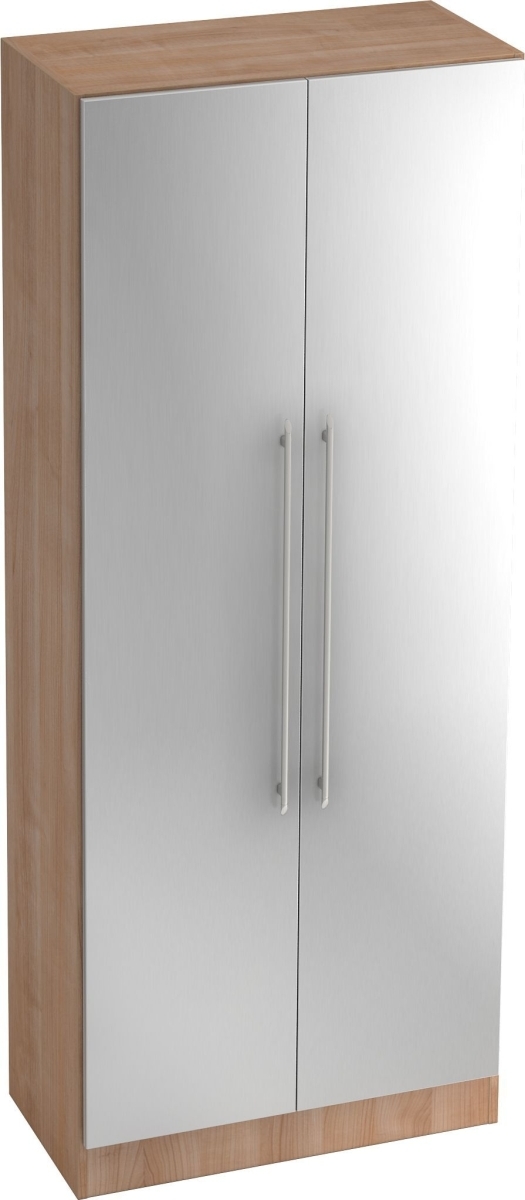 Hammerbacher Garderobenschrank Solid 5OH BxTxH 80x42x200,4cm Griff RE Nussbaum/Silber Image