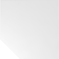 Hammerbacher Verkettungsplatte trapezform 120x120cm mit Konsole/Fuß Weiß/Graphit Image