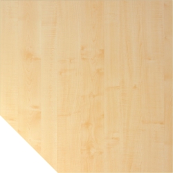 Hammerbacher Verkettungsplatte trapezform 120x120cm mit Fuß Ahorn/Weiß Image