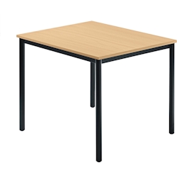 Hammerbacher Besprechungstisch 800x800mm Buche Fuß Vierkantrohr schwarz Image
