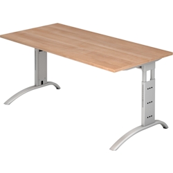 Hammerbacher Schreibtisch 160x80cm höhenverstellbar bis 85cm Nussbaum Image