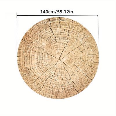 TEMU 1pc Of Round Polyester Printed Tablecloth. Dining Table Cover. Coffee Table Cloth For Festive Party Venue Decoration. Image