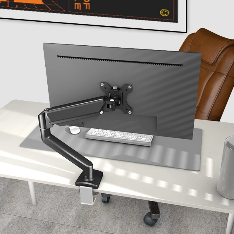 Einstellbare PC Monitor Hängen Halter Desktop-Computer 17-32 Zoll Bildschirm Ständer Halterung Hebe Arm Klemme Tülle Montage Basis Image