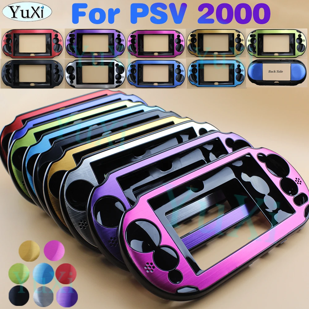 1Pc For PS Vita PSV 2000 Aluminum Shell Case Protective Cover For PSV2000 PSV PCH-20 Plastic Metal Brushed Housing Game Part