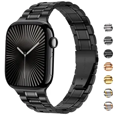 Edelstahlarmband für Apple Watch Ultra 49 mm Band 46 mm 44 mm 45 mm 42 mm 41 40 mm 38 mm Metallarmband iWatch Serie 10 9 8 7 SE Image