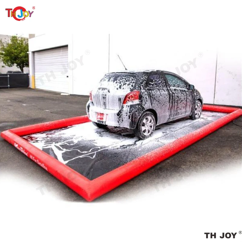 Schneller Luftversand, umweltfreundlicher Wasserbehälter, PVC-Pool, tragbare aufblasbare Autowaschmatte, luftdichte Autowasch-Poolmatte Image