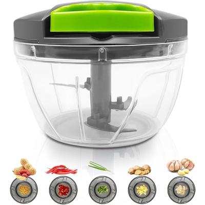 600 ml Mini-Handzerkleinerer, manueller Zwiebelschneider mit 3 Edelstahlklingen, manueller Mixer, Image