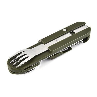 Lablanc - 1 Stück 5-in-1-Klappgeschirr aus Edelstahl, Outdoor-Camping-Werkzeuge, Image
