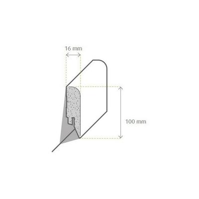 Kosche - Sockelleiste / Fußleiste / Bodenleiste Alba-3 (72042) - Weiß