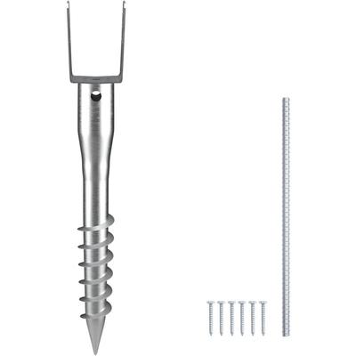 Vevor U-Pfostenträger 1 Packung 100 x 70 x 700 mm DIY-Pfostenpfosten zum Einschrauben inkl. 6 Image