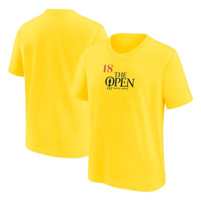 The 152nd Open Royal Troon Pin Flag Grafik T-Shirt - Gold - Kinder Image