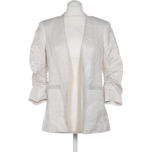 H&M Damen Blazer, Gr. 36, beige, Leinen, Synthetik, Viskose