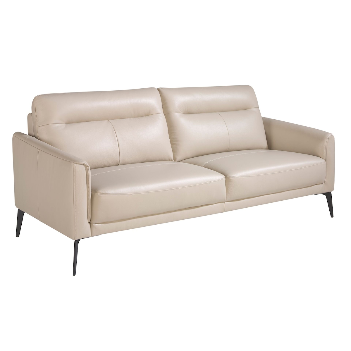 AC ANGEL CERDA Angel Cerdá 3-Sitzer-Sofa aus grauem Leder und Stahl 6138C Image
