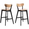 Tabourets de bar scandinaves en bois (lot de 2) - leta