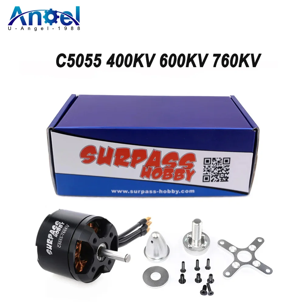 SURPASS HOBBY C5055 400KV 600KV 760KV Bürstenloser Motor Bürstenloser Motor für RC-Flugzeug Starrflügel-Segelflugzeuge