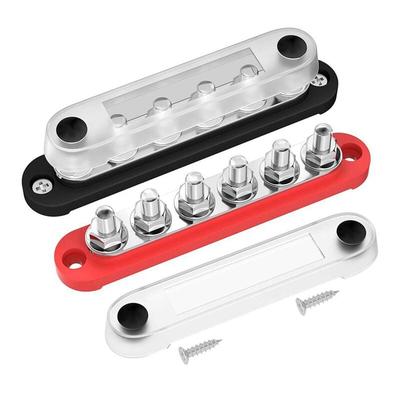 12-V-Sammelschiene 6X5/16 (M8) Anschlussbolzen 12-Volt-Stromverteilerblock mit Abdeckung Image