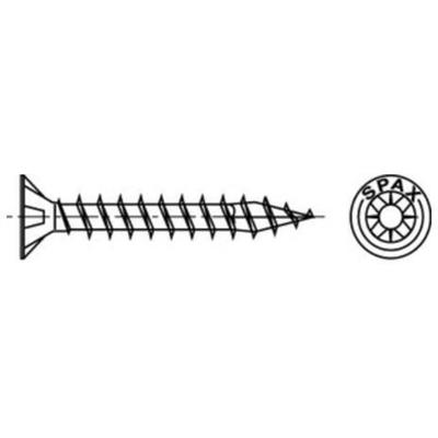 Universalschraube 4,5 x 60 mm Senkkopf Kreuzschlitz z Vollgewinde S-Spitze wirox A3J 500 Stk - Spax Image