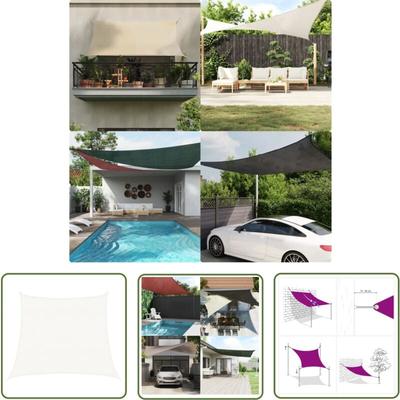Devenirriche - The Living Store Sonnensegel 160 g/m² Weiß 4/5x4 m hdpe - Sonnensegel - hdpe Image
