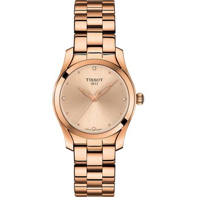 Tissot T-wave roségold Damen Armbanduhr T1122103345600