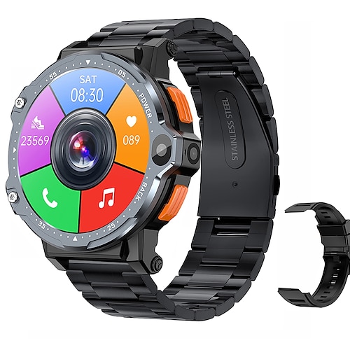 iMosi PG999 Smartwatch 1.54 Zoll Smart Watch Telefon 4G Schrittzähler Anruferinnerung Herzschlagmonitor Kompatibel mit Null Herren GPS Langer Standby Freisprechanlage IP 67 43mm Uhrengehäuse Image